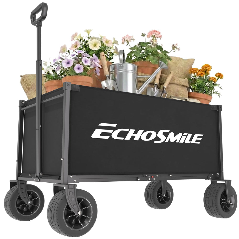 EchoSmile wagon in a beach lifestyle scene for family outings and outdoor convenience