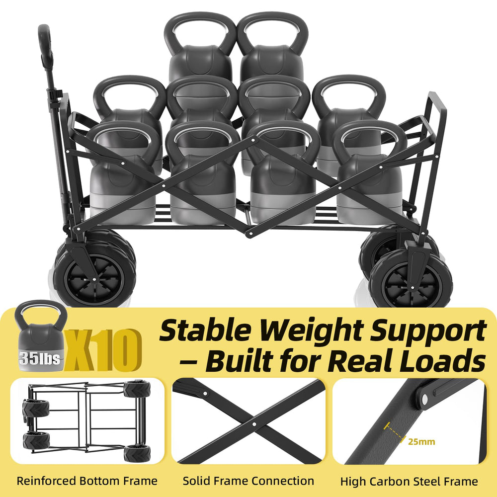 EchoSmile solid 4x8 wheel detail demonstrating all-terrain rolling reliability