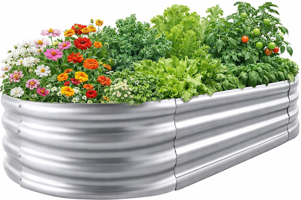 Eclaron front view of oval planter showing sturdy shape and instant curb appeal