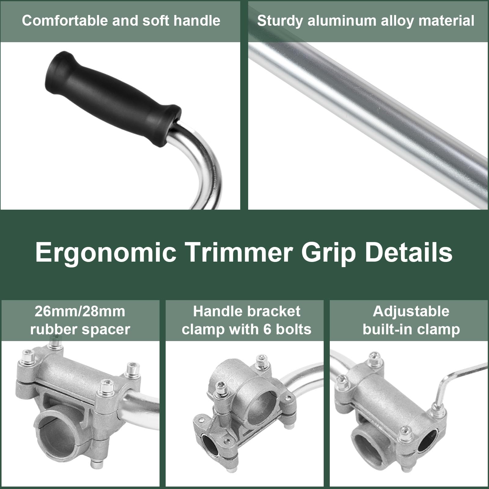 Ecmln bracket clamp detail showing secure mount and easy installation benefit