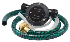 ECO-FLO PUP62 front packaging showing pump kit and included hoses, easy portability