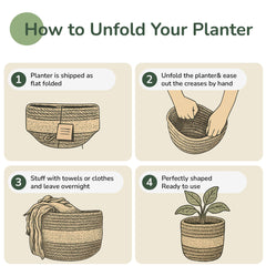Eco Living covers holding small potted plants on a sunny windowsill for style