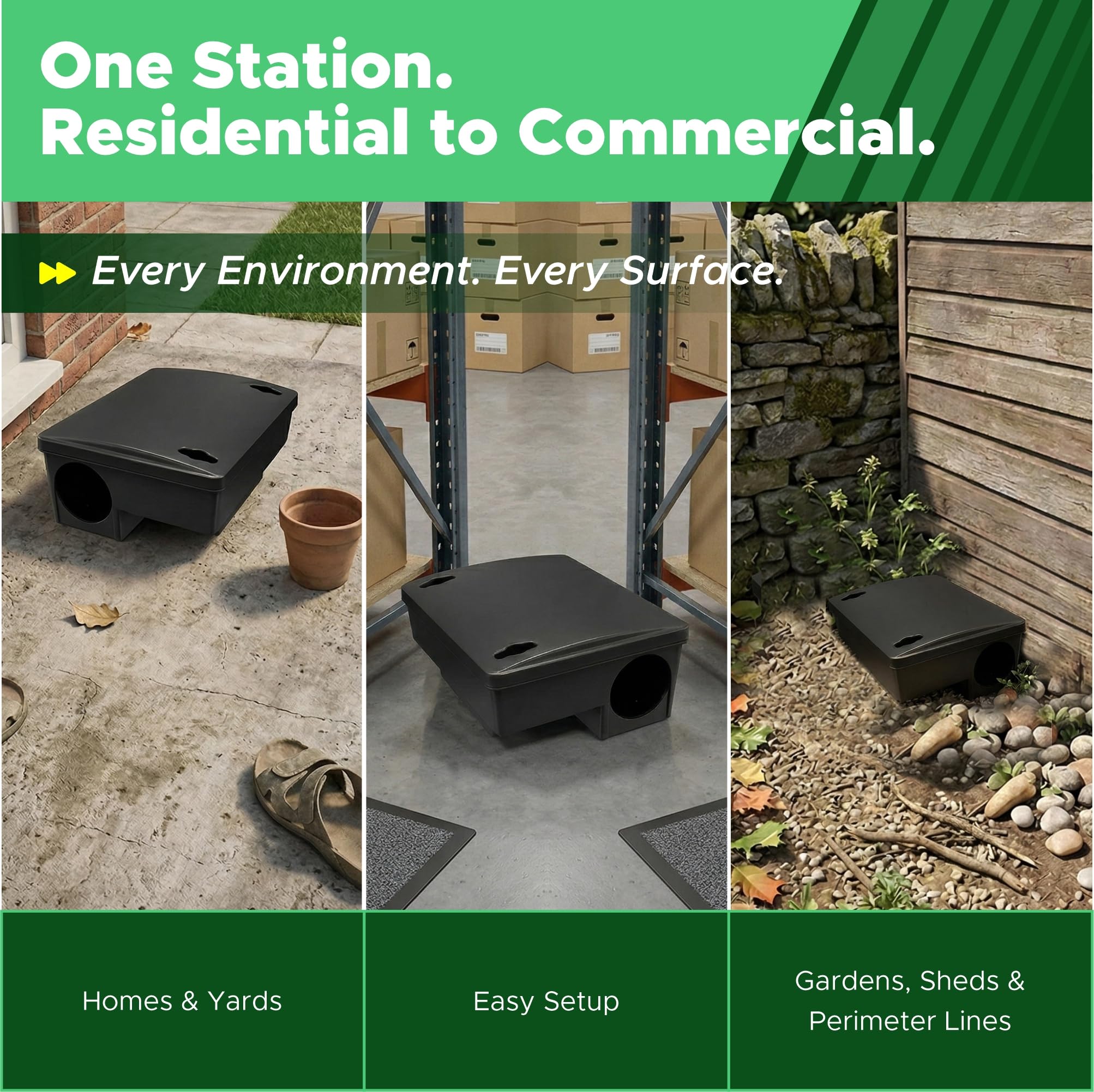 Eco Pro Pest Control interior feeding chamber close-up showing protected bait access benefit