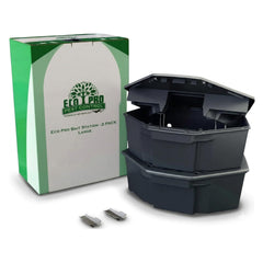 Eco Pro front view of large bait station showing secure design and capacity