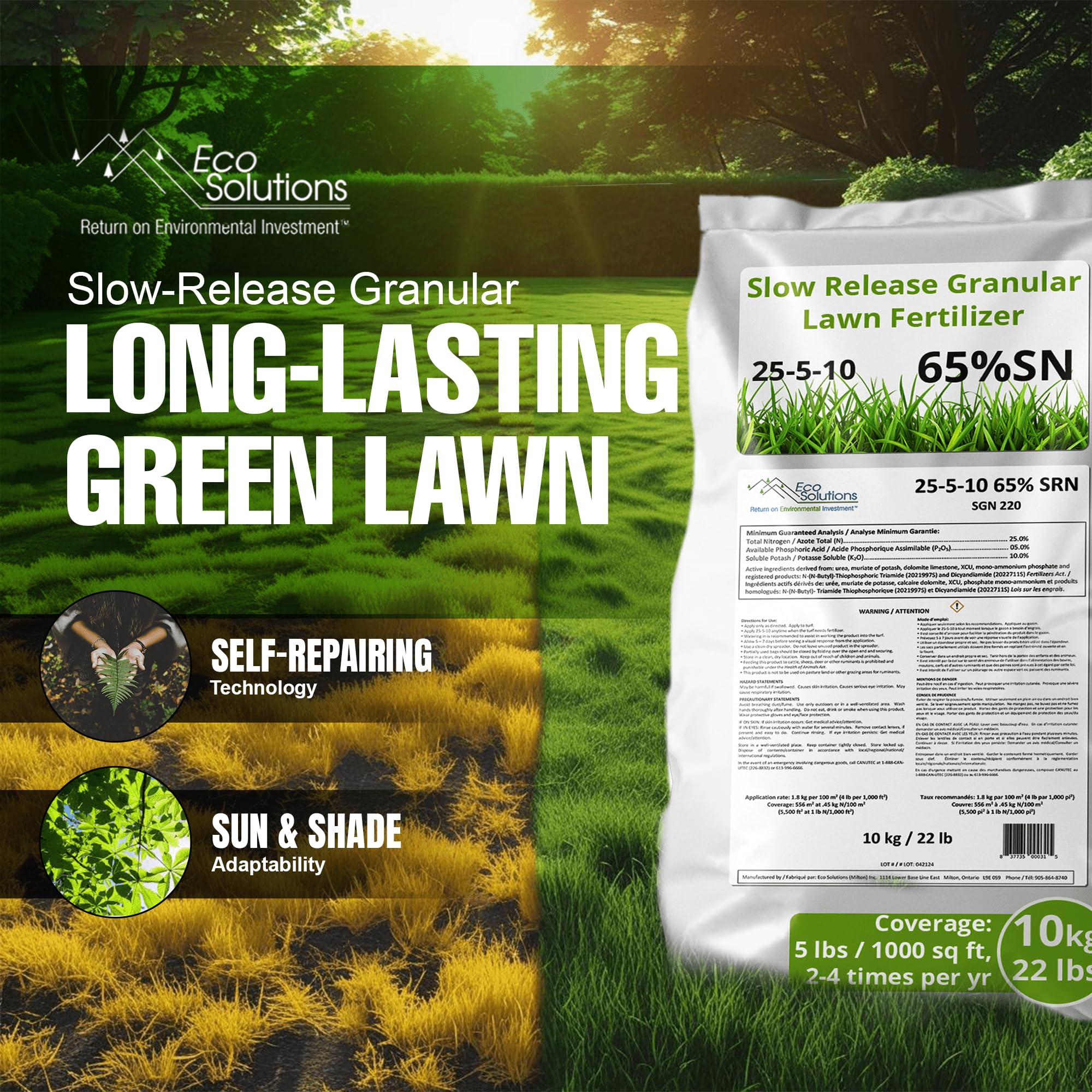 Eco Solutions close-up of granular texture for steady nutrient release