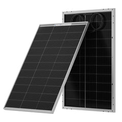 ECO-WORTHY bifacial panel front view showing cells and efficient power capture