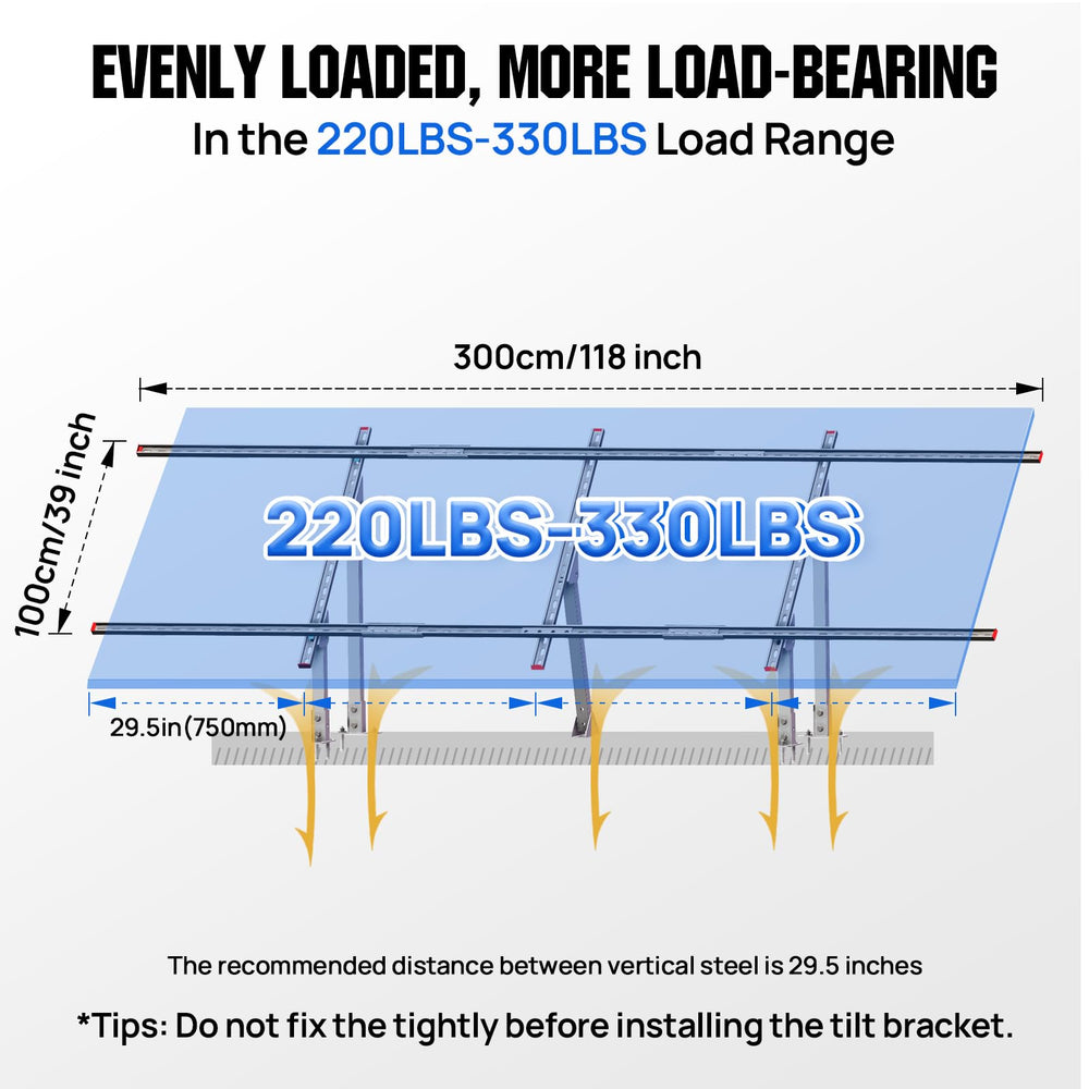 ECO-WORTHY close-up of galvanized steel finish for long-term corrosion resistance