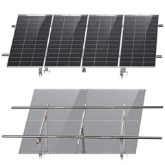 ECO-WORTHY front packaging showing complete ground mount kit and components