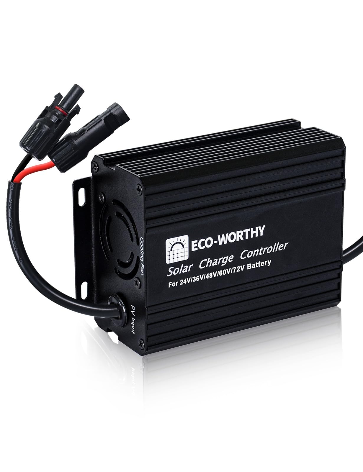 ECO-WORTHY front panel view showing compact boost controller and mounting ease