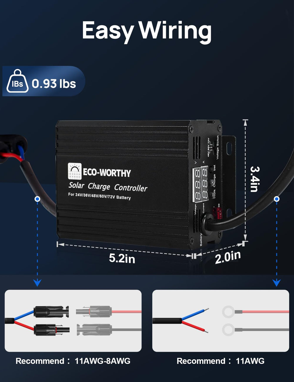 ECO-WORTHY installed in an EV charging scenario showing reliable battery topping
