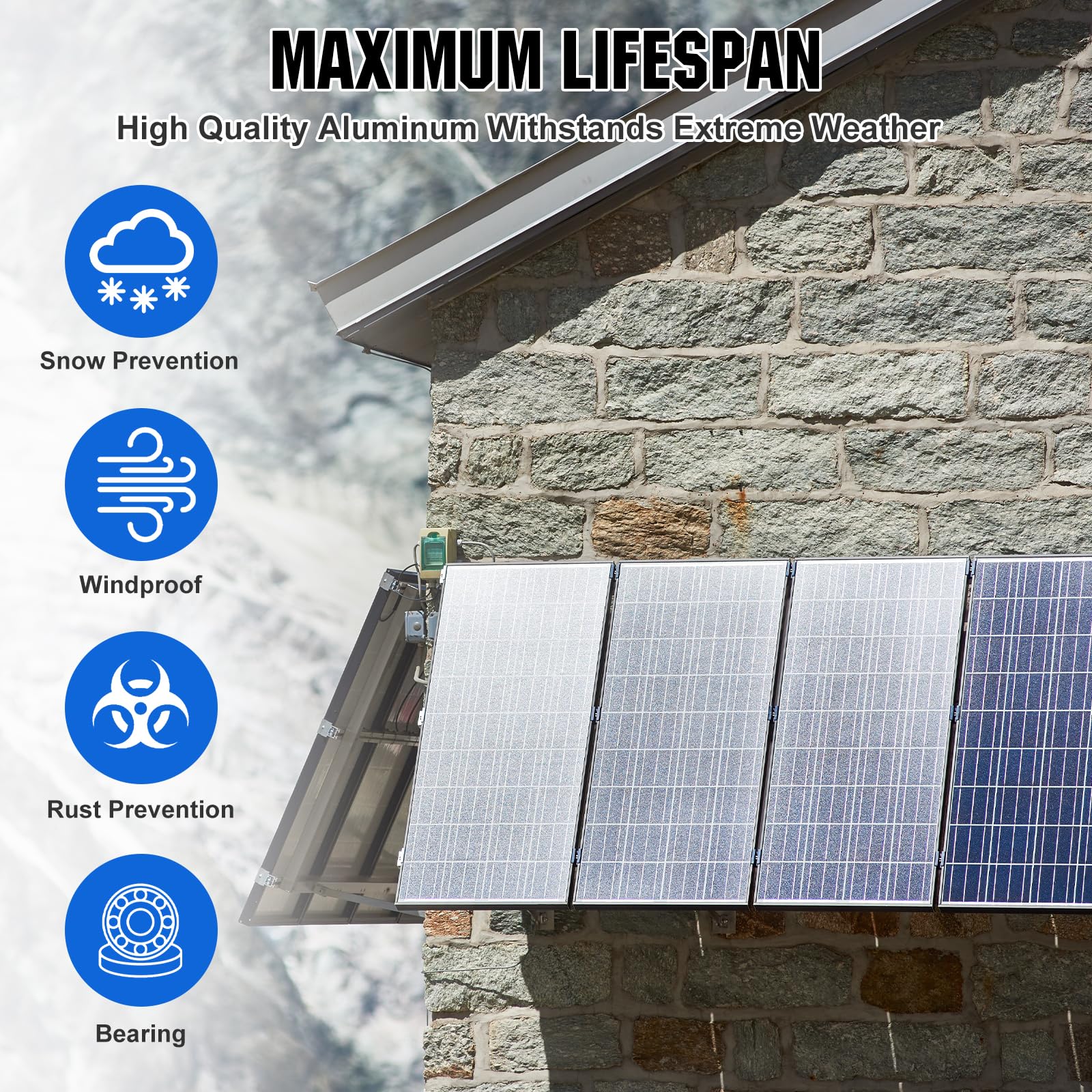 ECO-WORTHY instruction label and markings aiding straightforward, correct setup