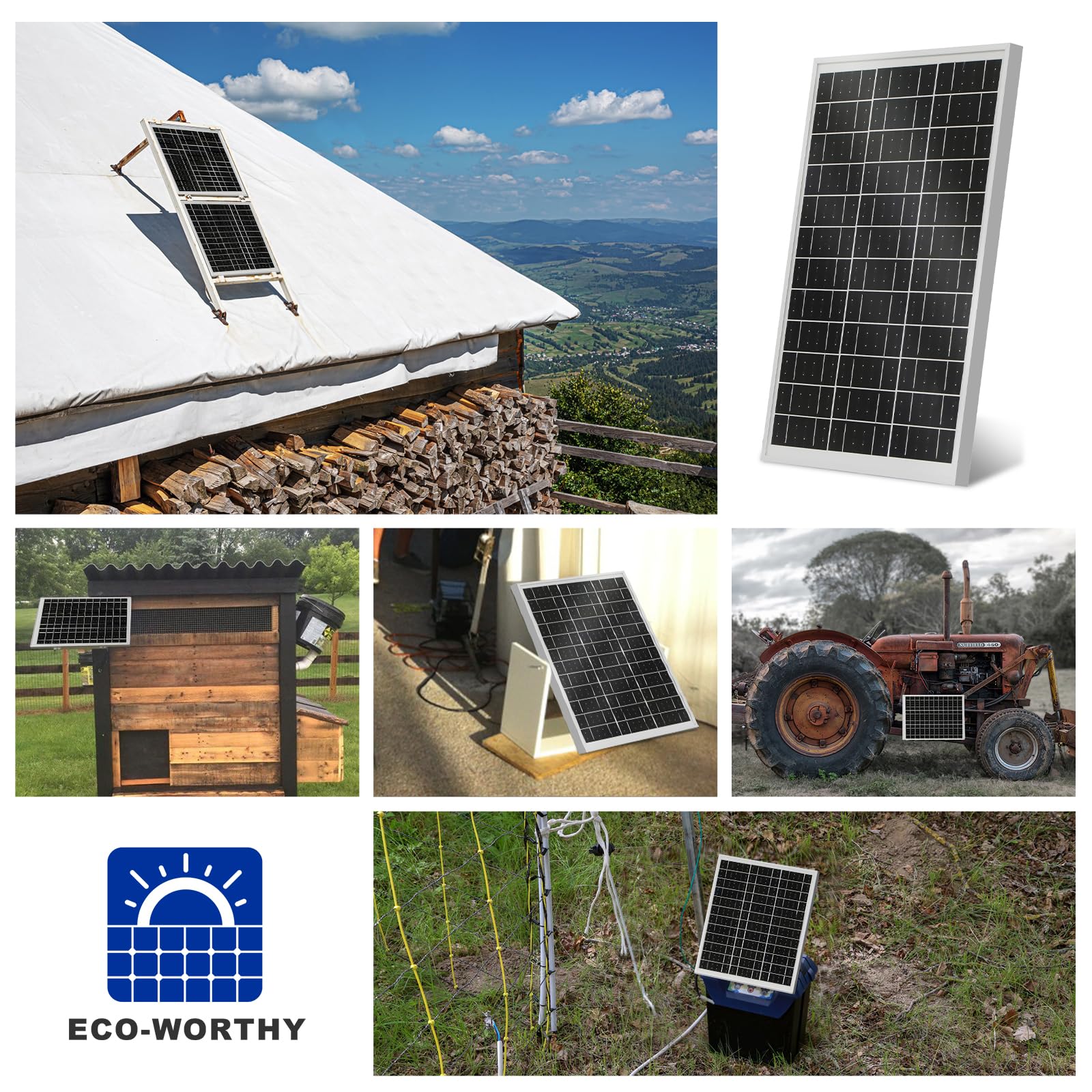 ECO-WORTHY powering LED lighting as small off-grid load, showing practical application