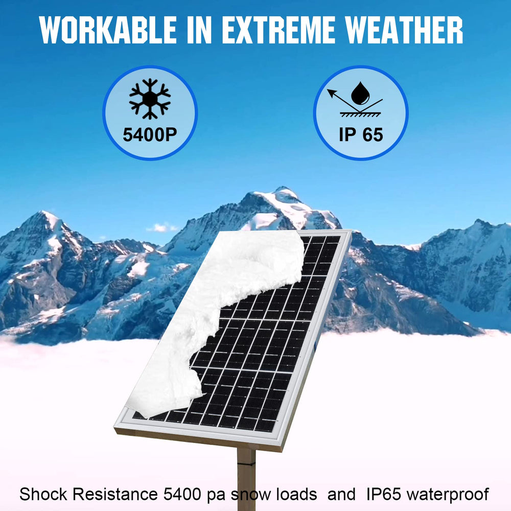 ECO-WORTHY panel placed on boat deck, keeps marine batteries topped up