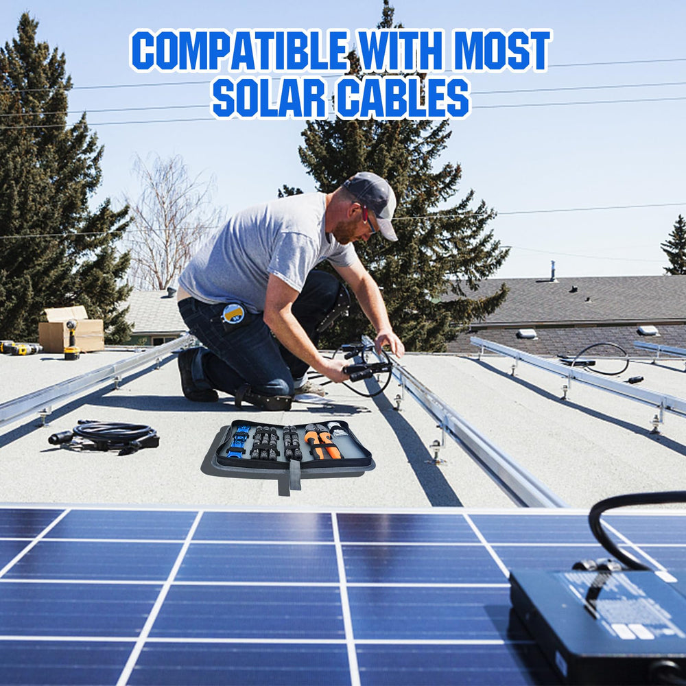 ECO-WORTHY size comparison with ruler showing compact kit portability for installers