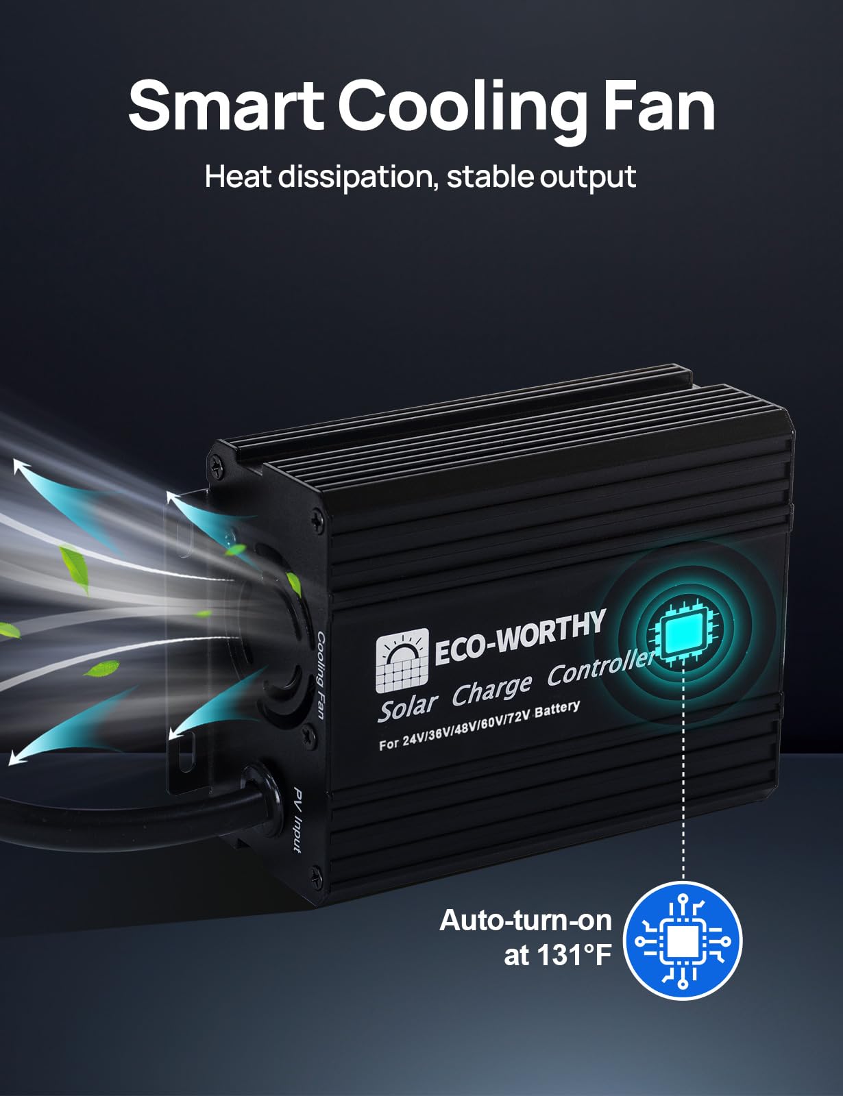 ECO-WORTHY wiring diagram image showing correct panel-to-battery connection benefit