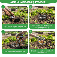 EcoBrisa two bins side-by-side showing size options and rotation benefit