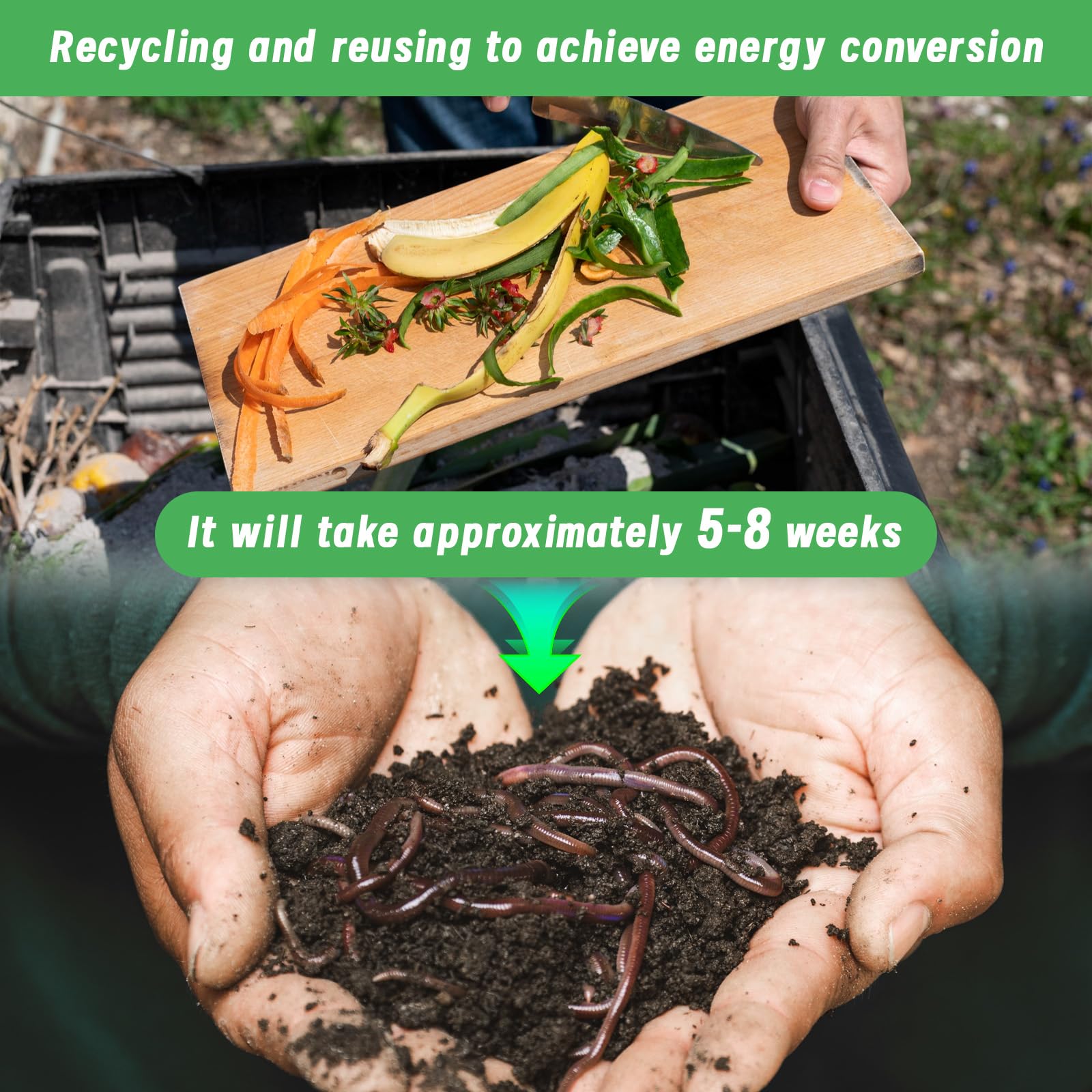 EcoBrisa close-up of ventilation holes improving airflow and composting efficiency