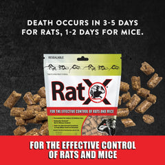 EcoClear RatX open bag with pellets visible to show product volume and appearance