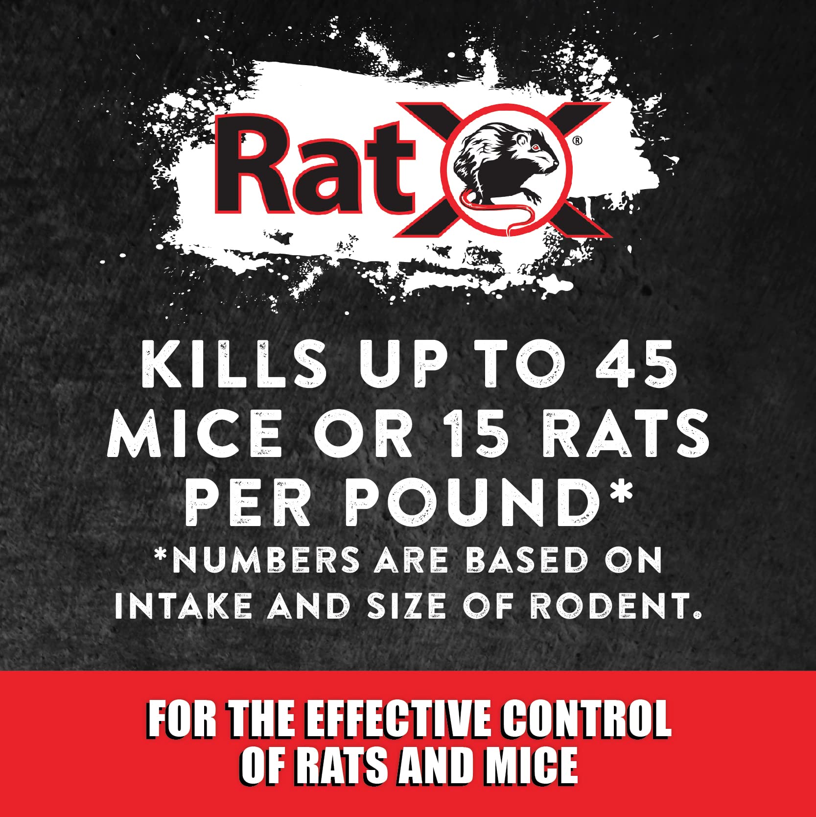 EcoClear RatX label close-up with patent and usage directions for safe application