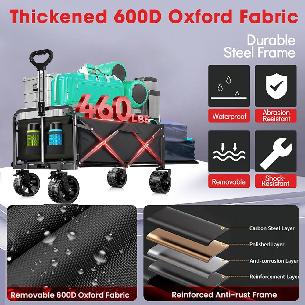 Ecogou close-up of 600D Oxford fabric demonstrating durable weather-resistant material