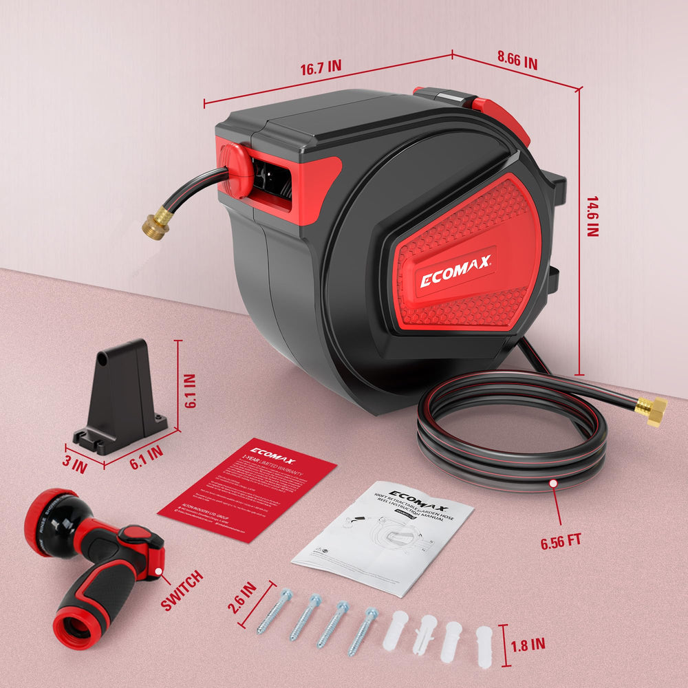 ECOMAX wall mount bracket showing 180-degree swivel for flexible coverage and less twisting