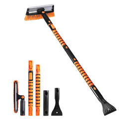 EcoNour front view assembled snow brush showing full tool and benefits of reach