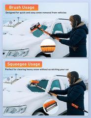 EcoNour label and detachable ice scraper detail for sturdy ice removal