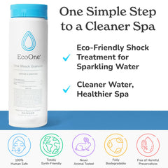 ecoone One Shock being added to a hot tub for easy maintenance