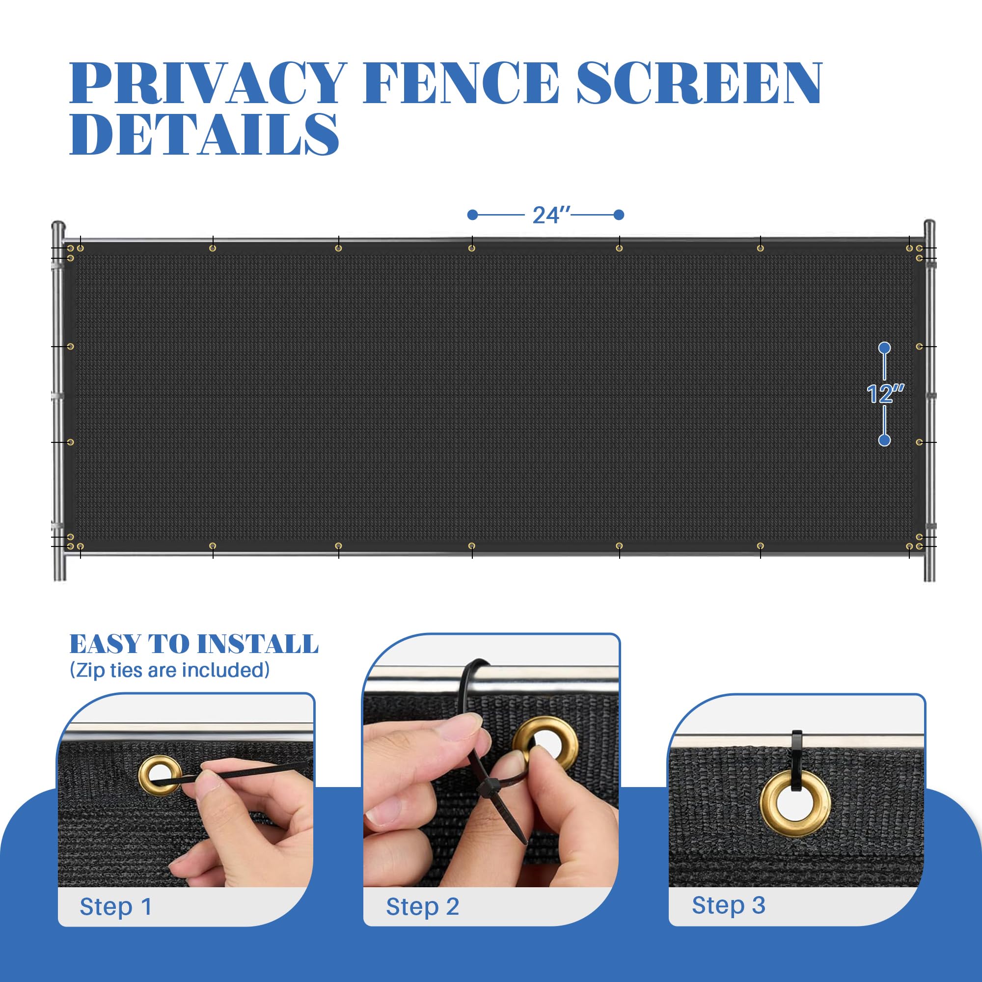 ECOOPTS installed on wooden fence offering neat appearance and sun protection