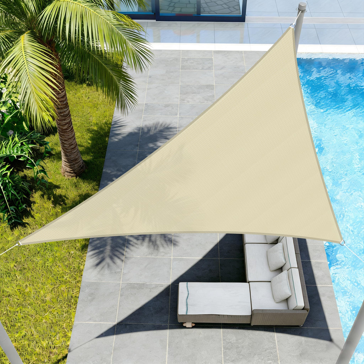 ECOOPTS right triangle from front showing full coverage and sun protection