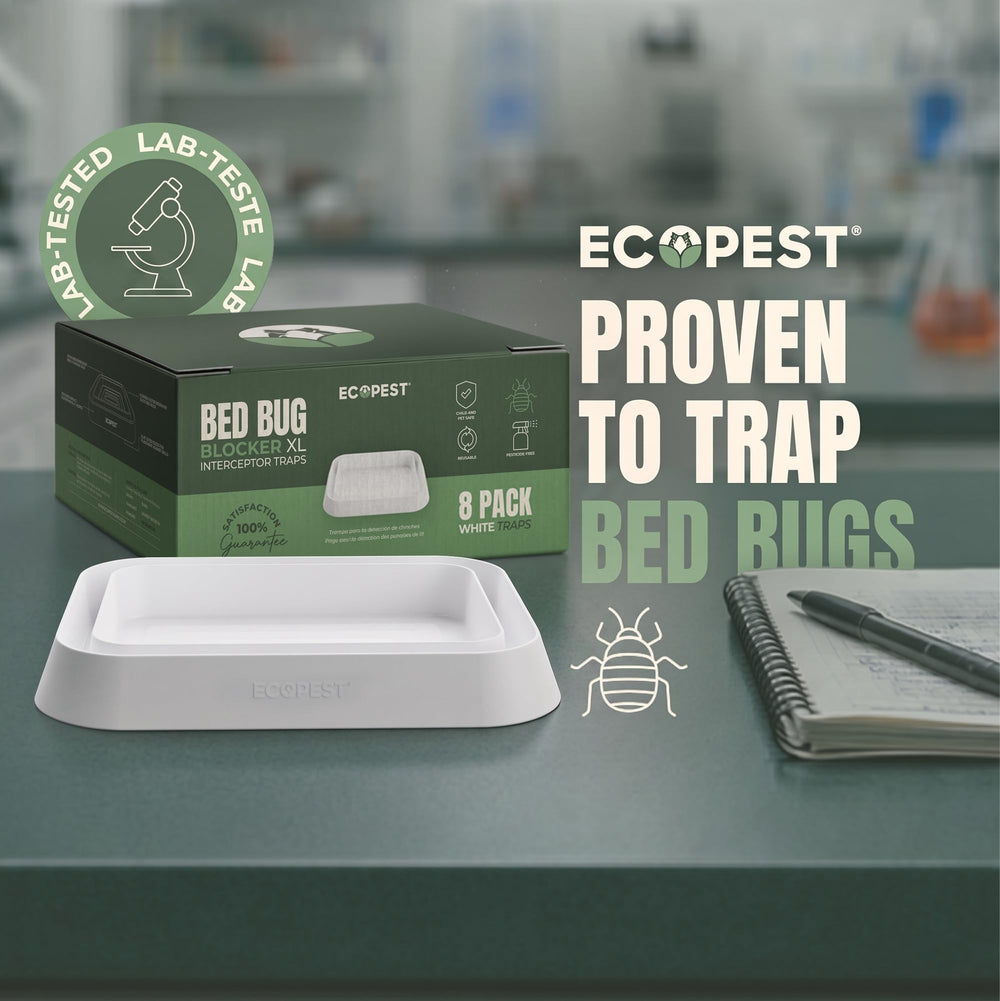 ECOPEST textured exterior surface detail that helps bed bugs climb into the trap effectively