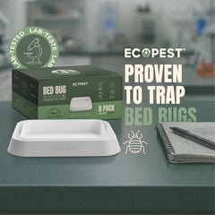 ECOPEST textured exterior surface detail that helps bed bugs climb into the trap effectively