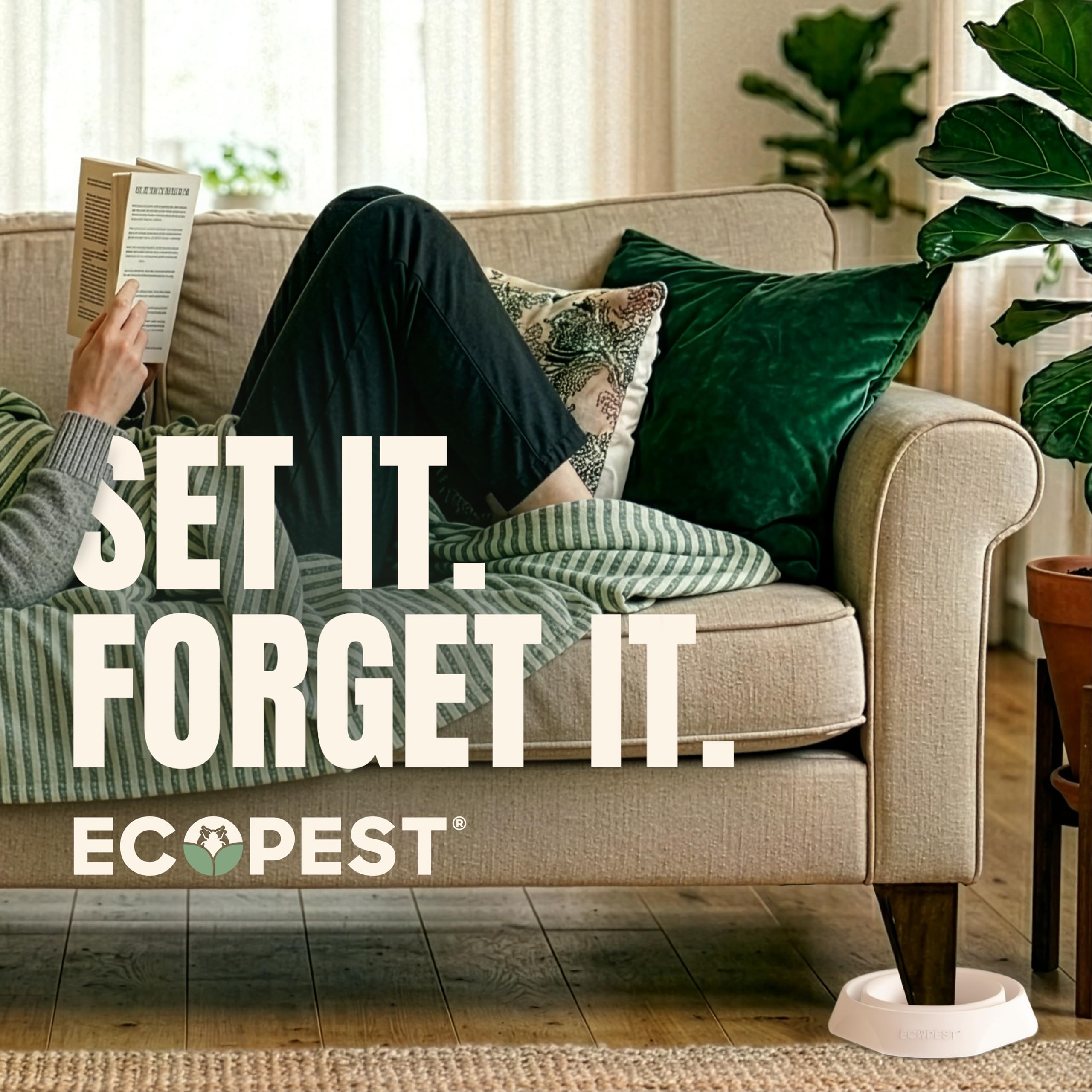 ECOPEST interceptor in hotel room demonstrating hospitality-grade monitoring