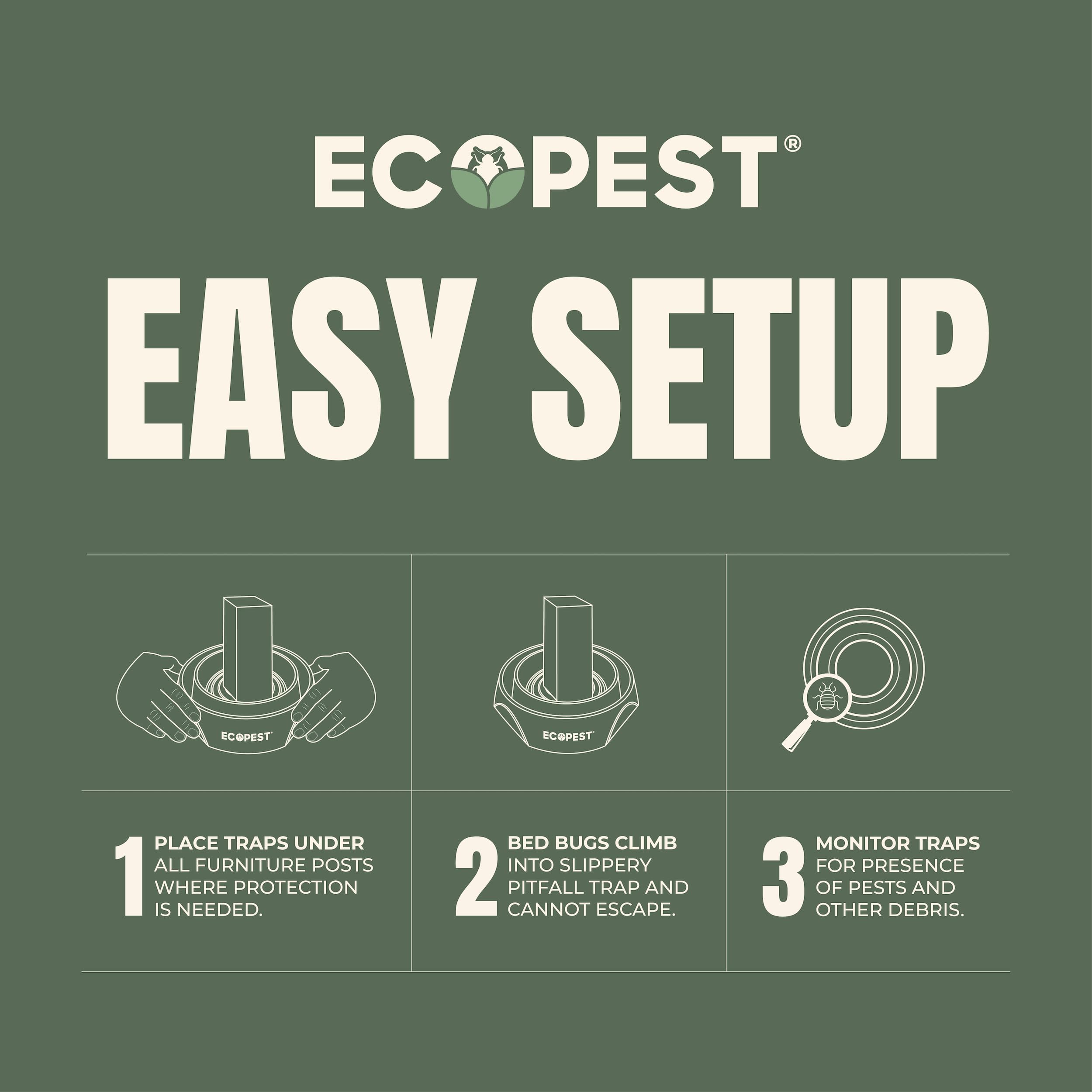 ECOPEST interceptor beside a ruler showing size and fit benefit