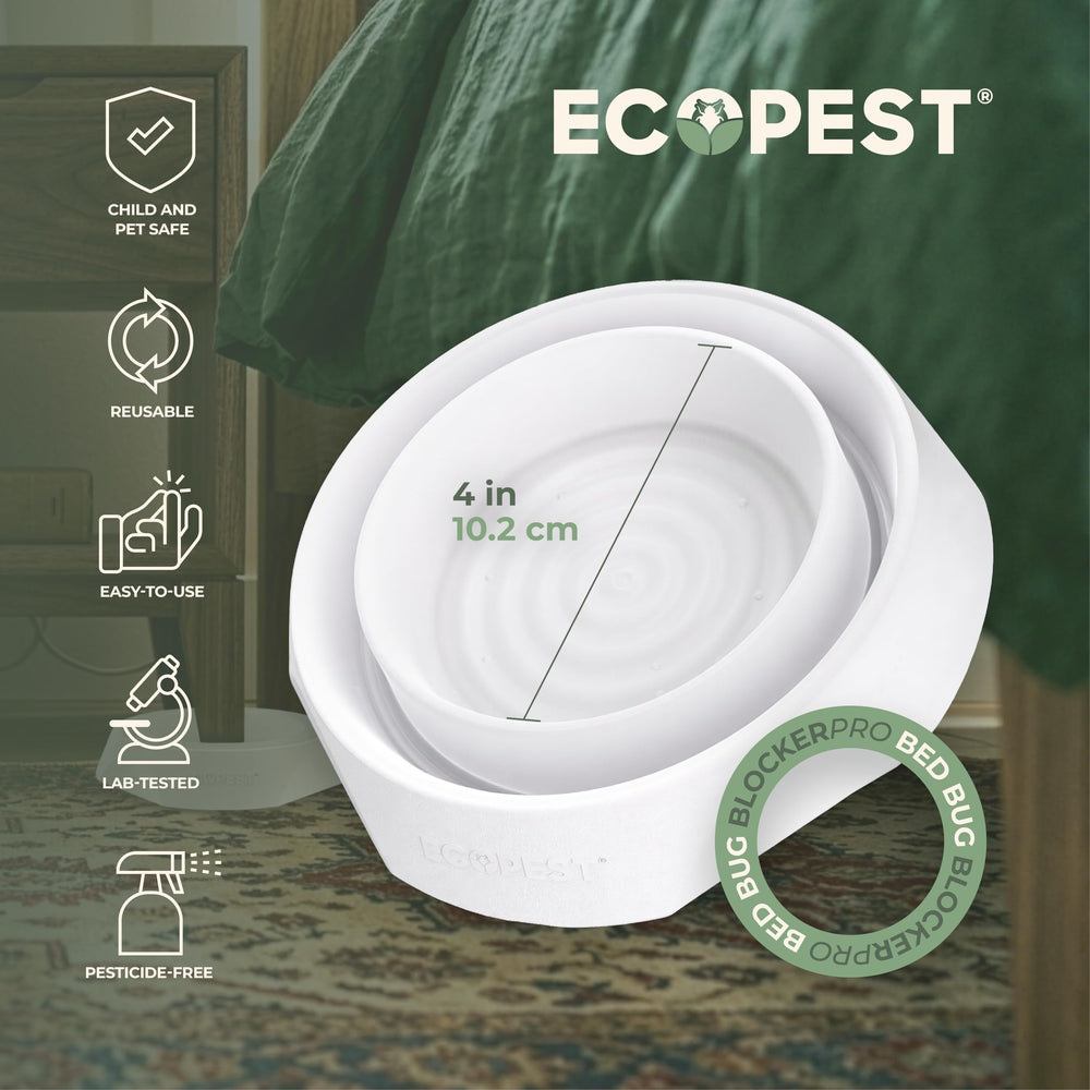 ECOPEST trap next to coin for scale showing compact professional size