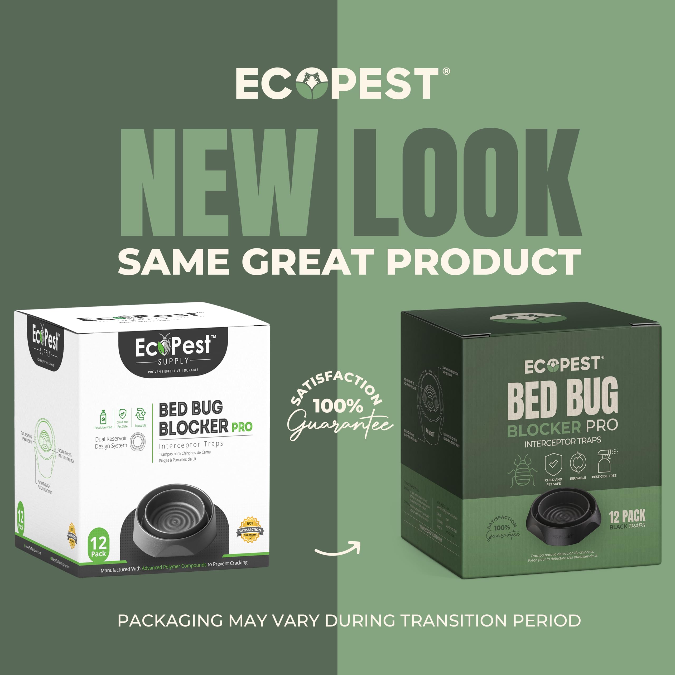 ECOPEST installed under bed leg providing continuous protection while sleeping