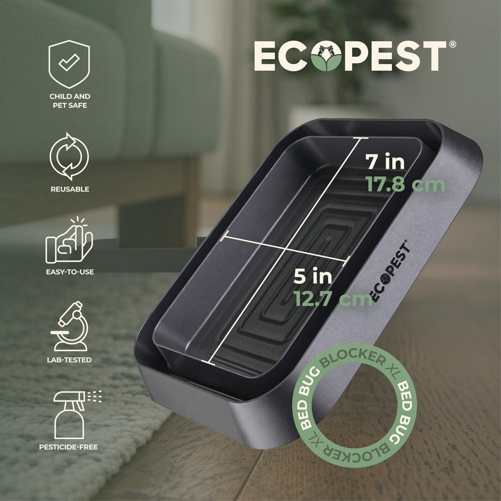 ECOPEST four traps arranged to show complete bed and furniture coverage