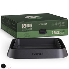 ECOPEST front packaging showing four XL interceptor traps and benefits