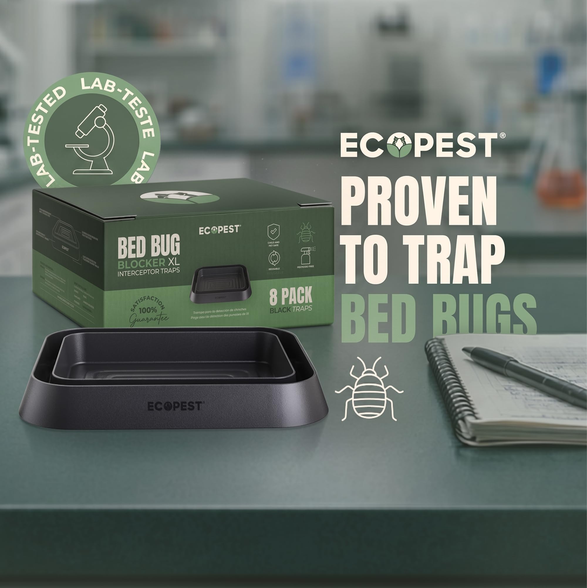 ECOPEST close-up of trap interior texture showing smooth walls to prevent escape