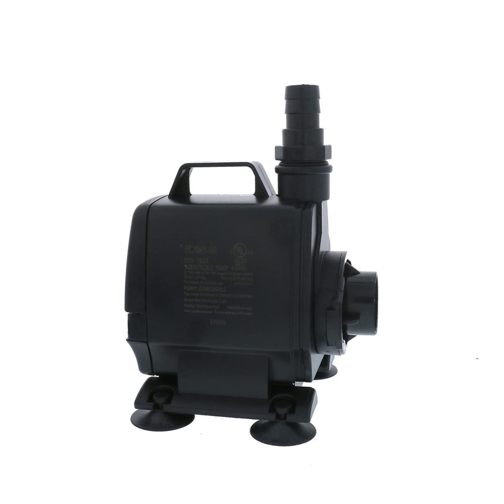 EcoPlus Eco 1056 pumping water in hydroponic reservoir supporting root irrigation