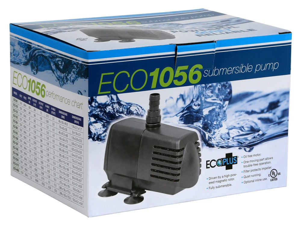EcoPlus Eco 1056 installed inline on dry land for hydroponic nutrient circulation