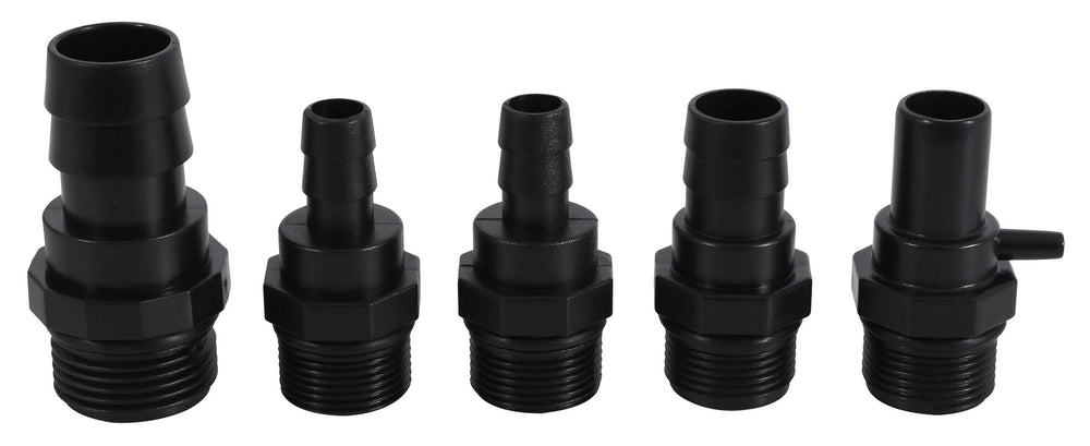 EcoPlus Eco 1056 top view with included threaded and barbed fittings visible