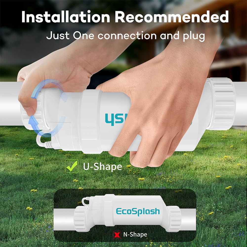 EcoSplash packaging with included parts displayed to confirm everything arrives