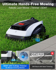 ECOVACS LiDAR sensor close-up showing dual-LiDAR for precise mapping and reliable yard navigation