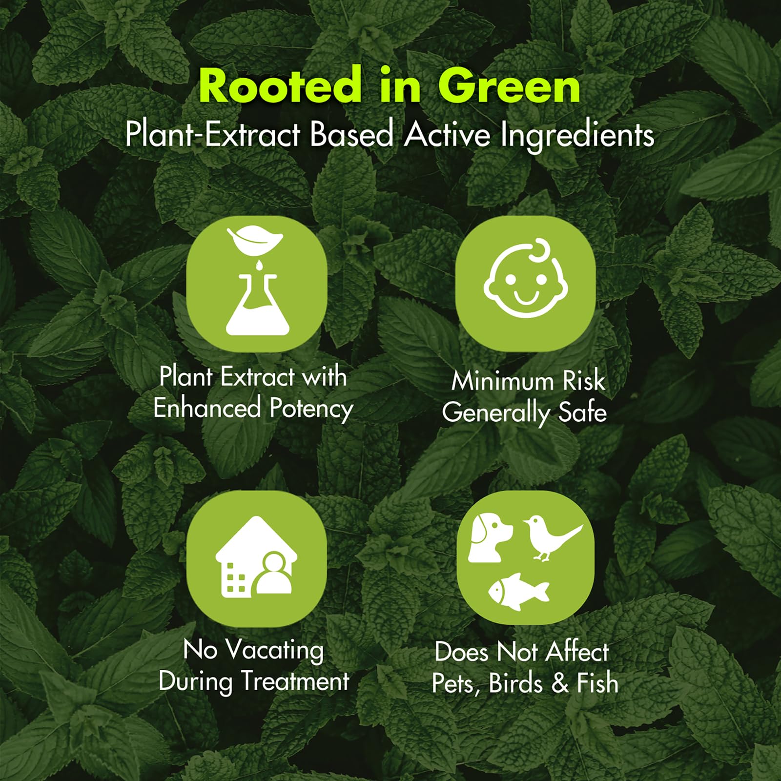 EcoVenger product label listing geraniol and botanical actives for efficacy