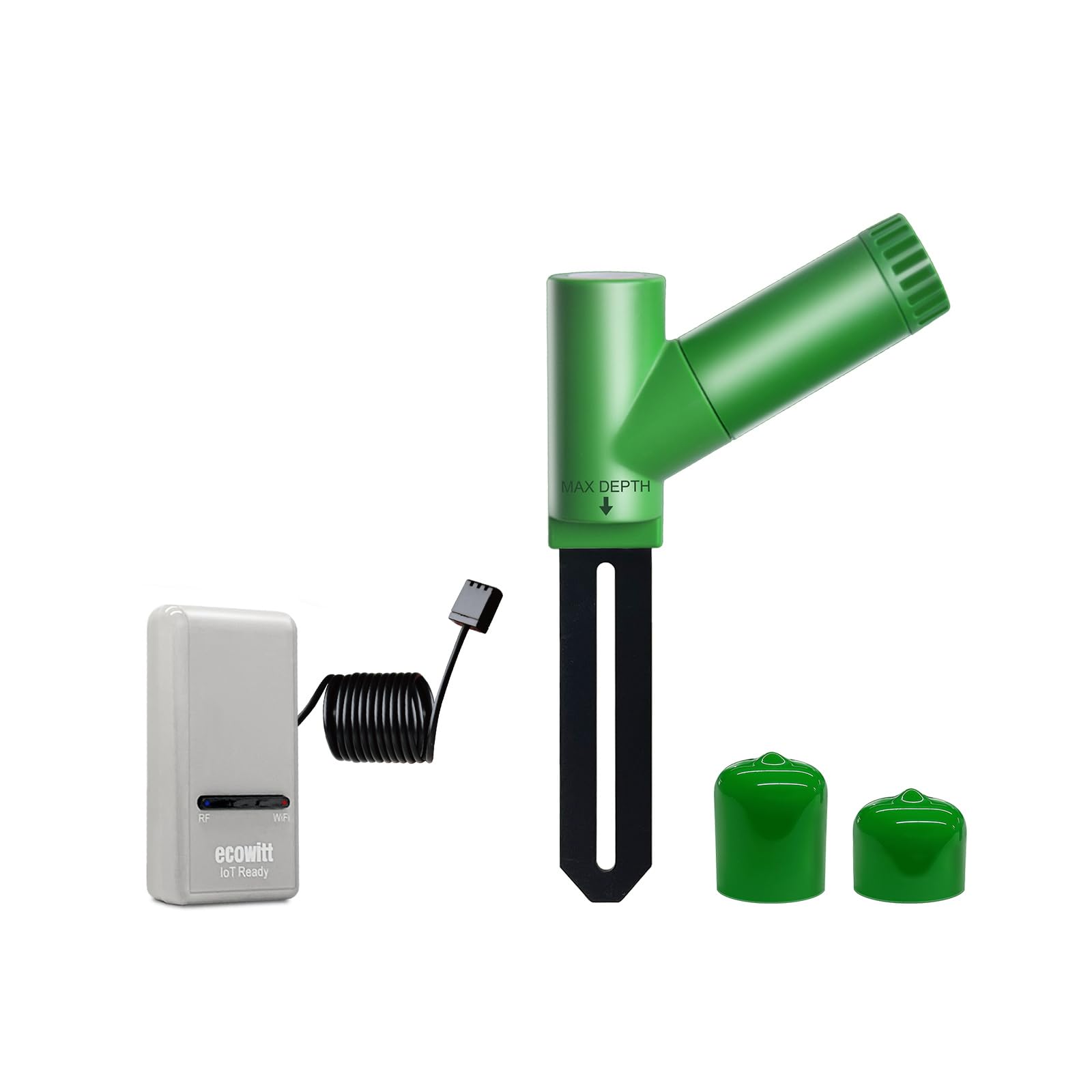 ECOWITT GW1200 gateway front view showing USB power and compact design benefit
