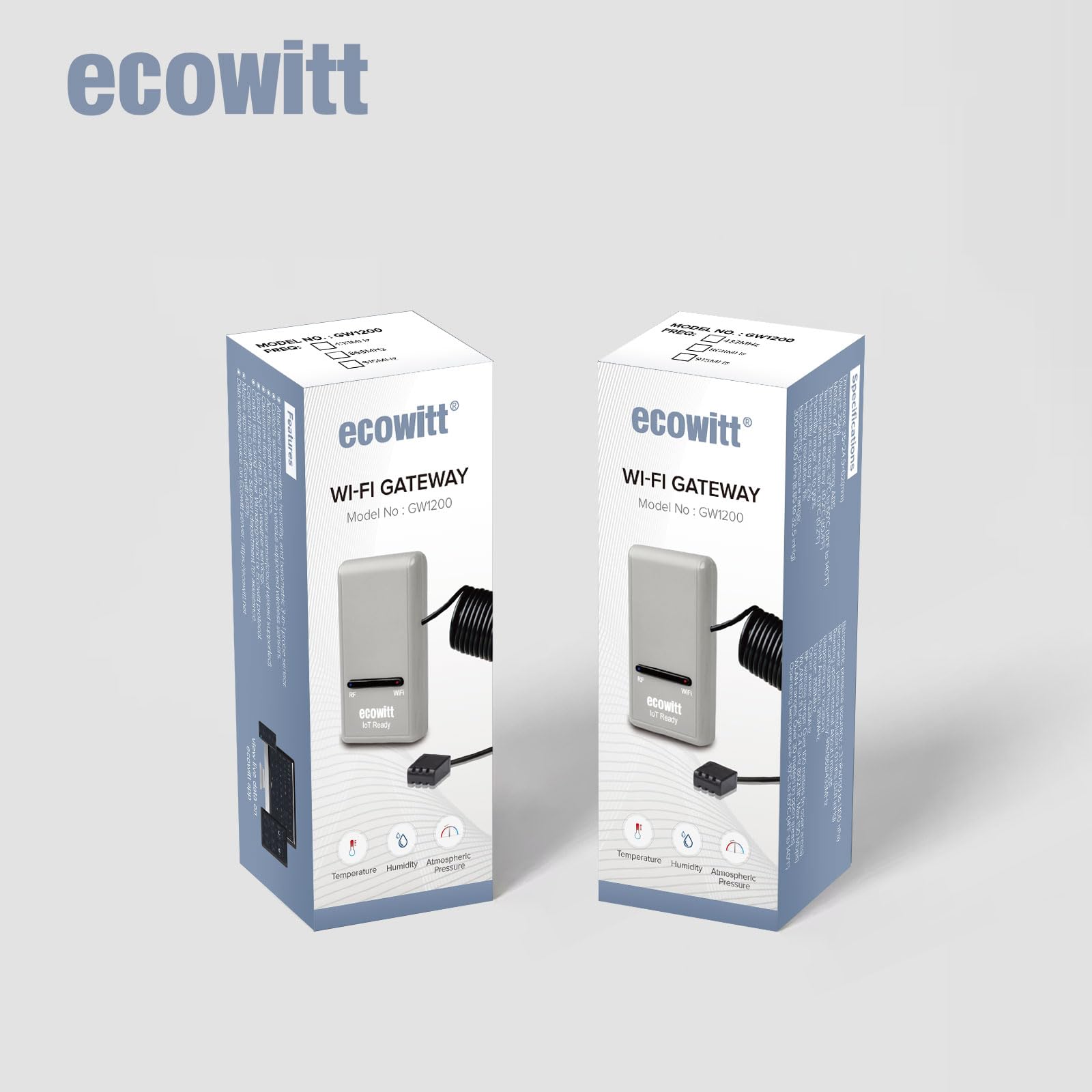 ECOWITT GW1200 USB extension and clip accessories laid out, benefit of flexible cable management