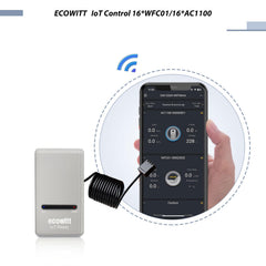 ECOWITT WH51 inserted in potting soil showing live moisture monitoring benefit