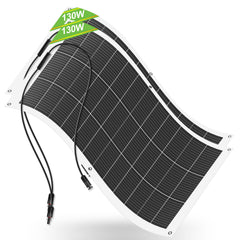 ECO-WORTHY front view of flexible panel showing sleek lightweight profile and portability