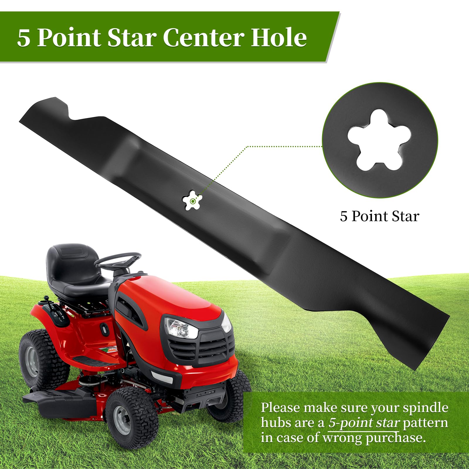 Ecreban center five-point star hole detail showing correct hub alignment benefit